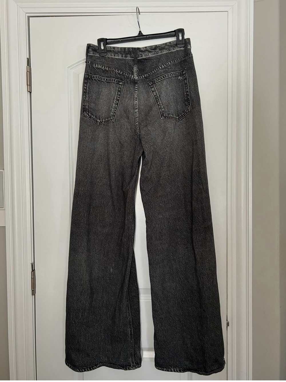 rag & bone Miramar Printed High-Rise Wide-Leg Jeans - Picture 4 of 4